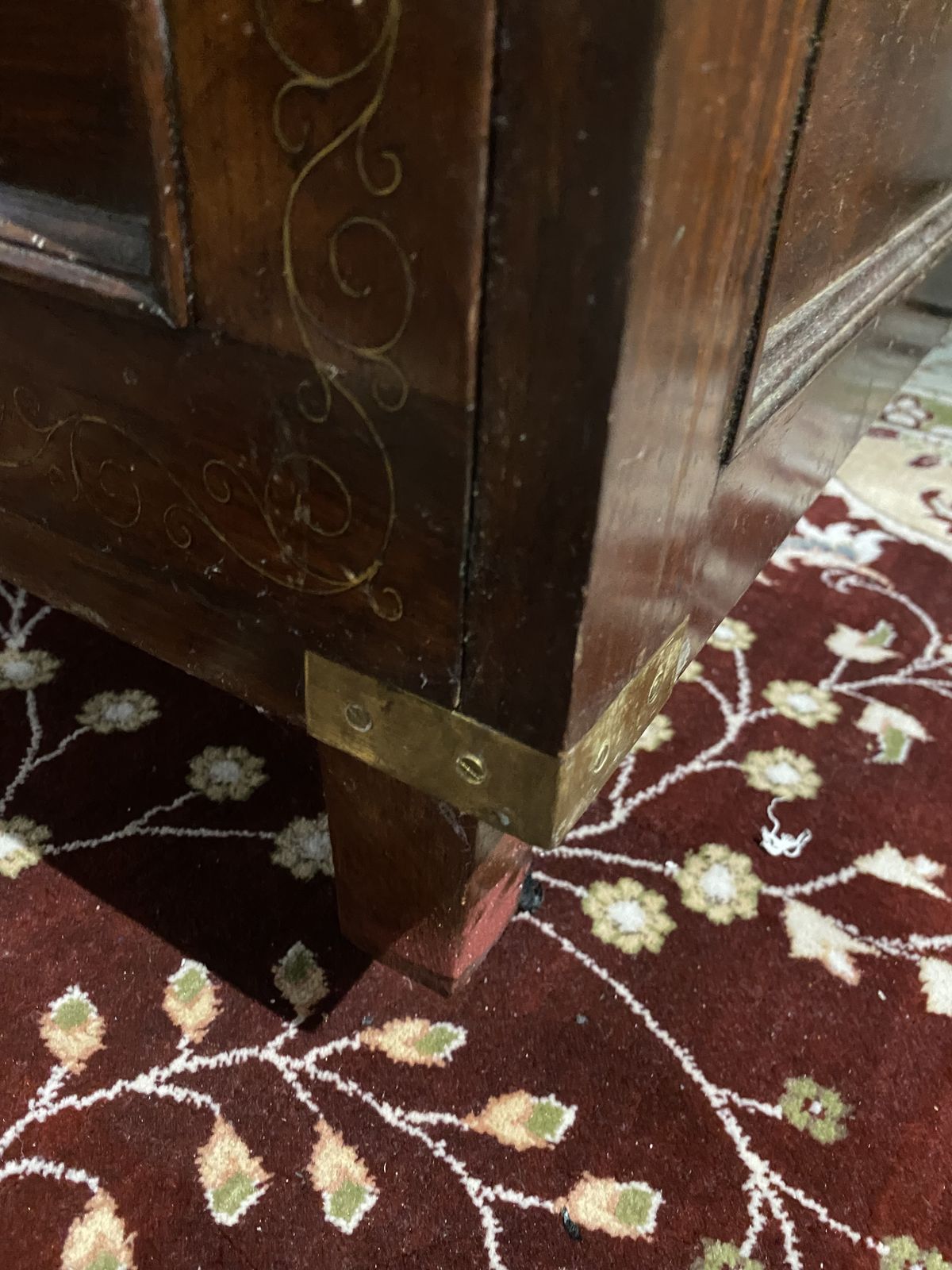 Mahogany Chest Of Drawers With Brass Inlay photo buy