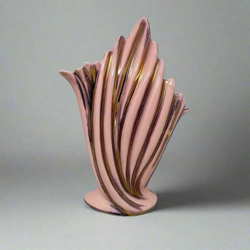 1960s Astonishing Pink And Gold Vase By Sicas Limited Edition. Made In Italy photo furniture