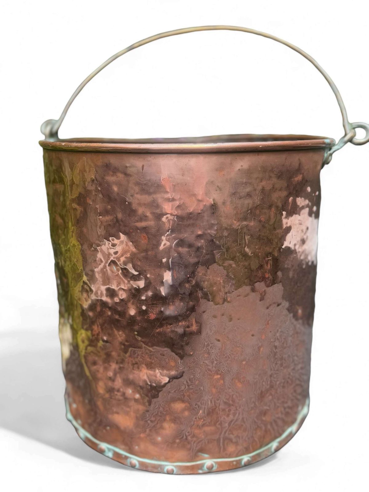 19th Century Dutch Copper Milk Pail photo vinterior