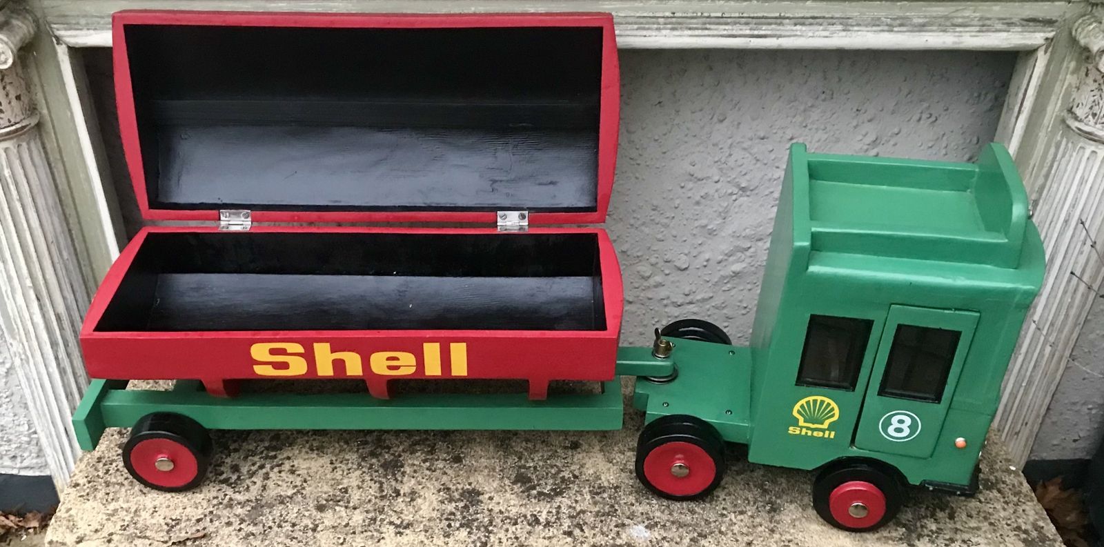 photo vinterior 20th Century Folk Art Shop Display Bp Shell Truck