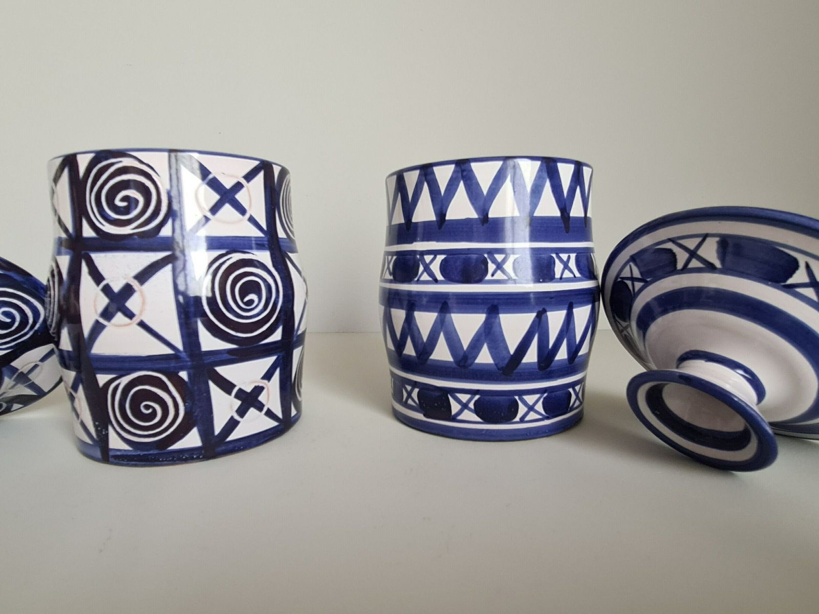 photo furniture Rare Coffee And Tea Pots Signed R.P. Robert Picault Bleu Vallauris/ 1950 / Ceramic / Vintage / French Riviera / Mediterranean Style / 20th