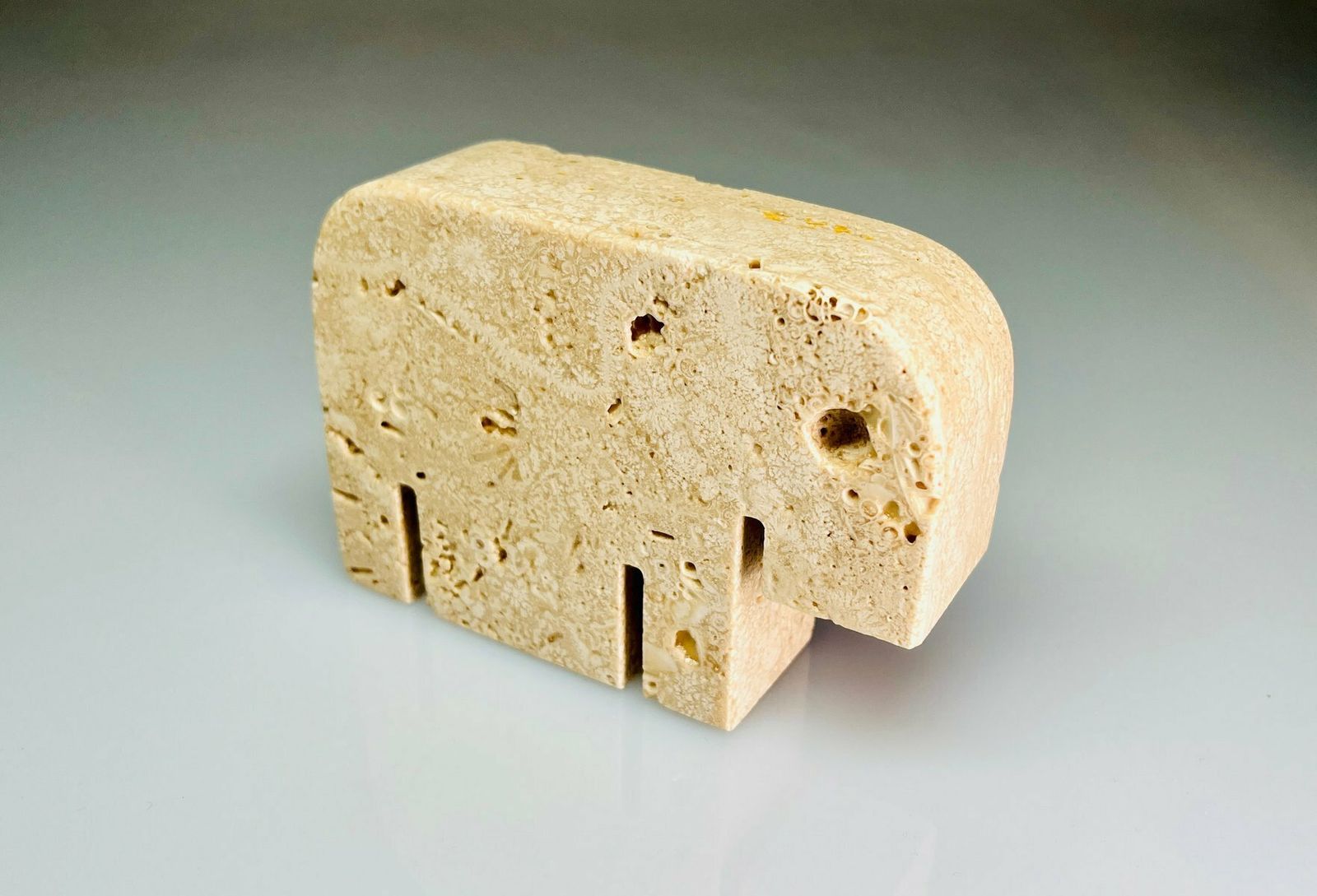 Italian Travertine Figure Of An Elephant From Fratelli Mannelli photo Home Decor