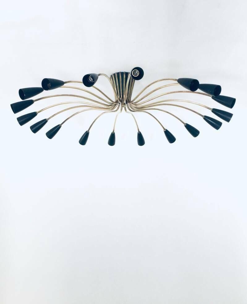 'Sputnik' 18 Arms Plafondlamp Van Kaiser Leuchten, Duitsland, Ca. Jaren 1950 photo furniture