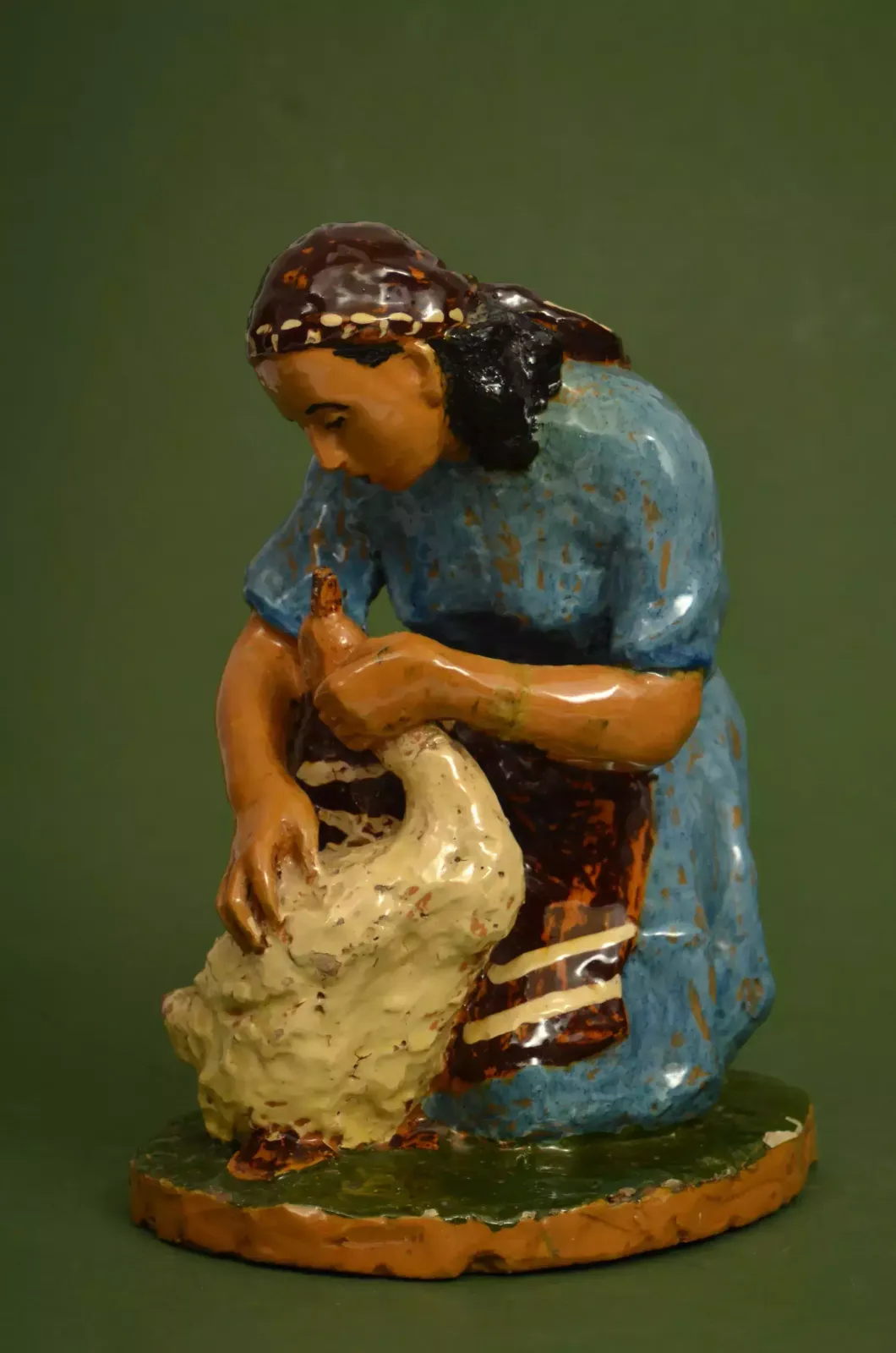 Ceramic Figure Girl With A Goose photo furniture