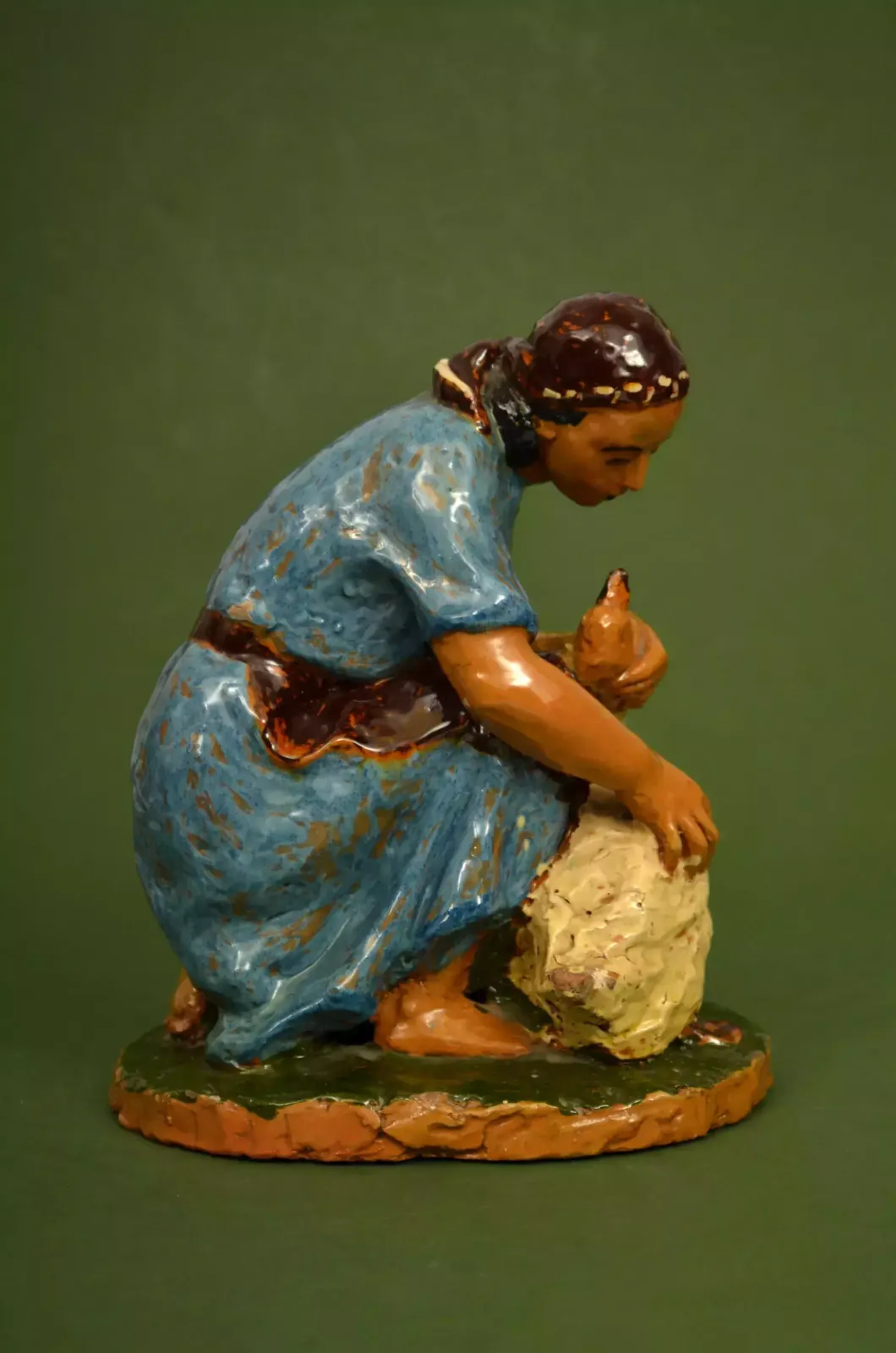 Ceramic Figure Girl With A Goose photo buy