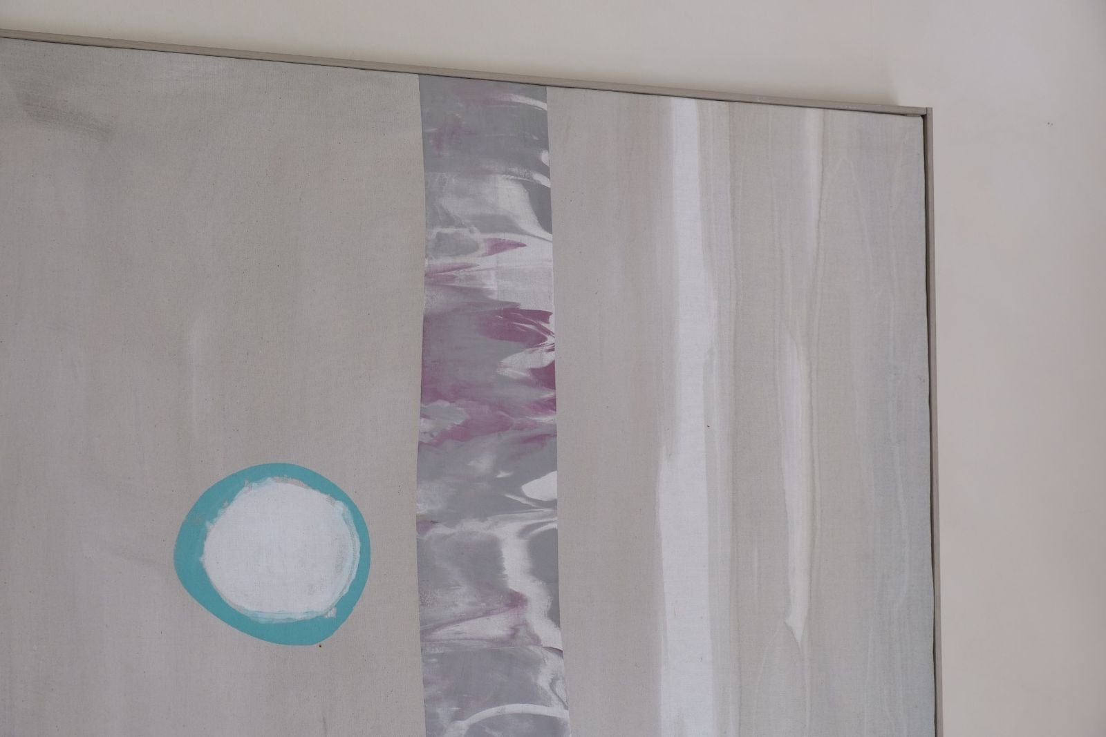 photo for sale Extra Large Neutral Abstract Oil Painting On Canvas In Soft Greige Tones