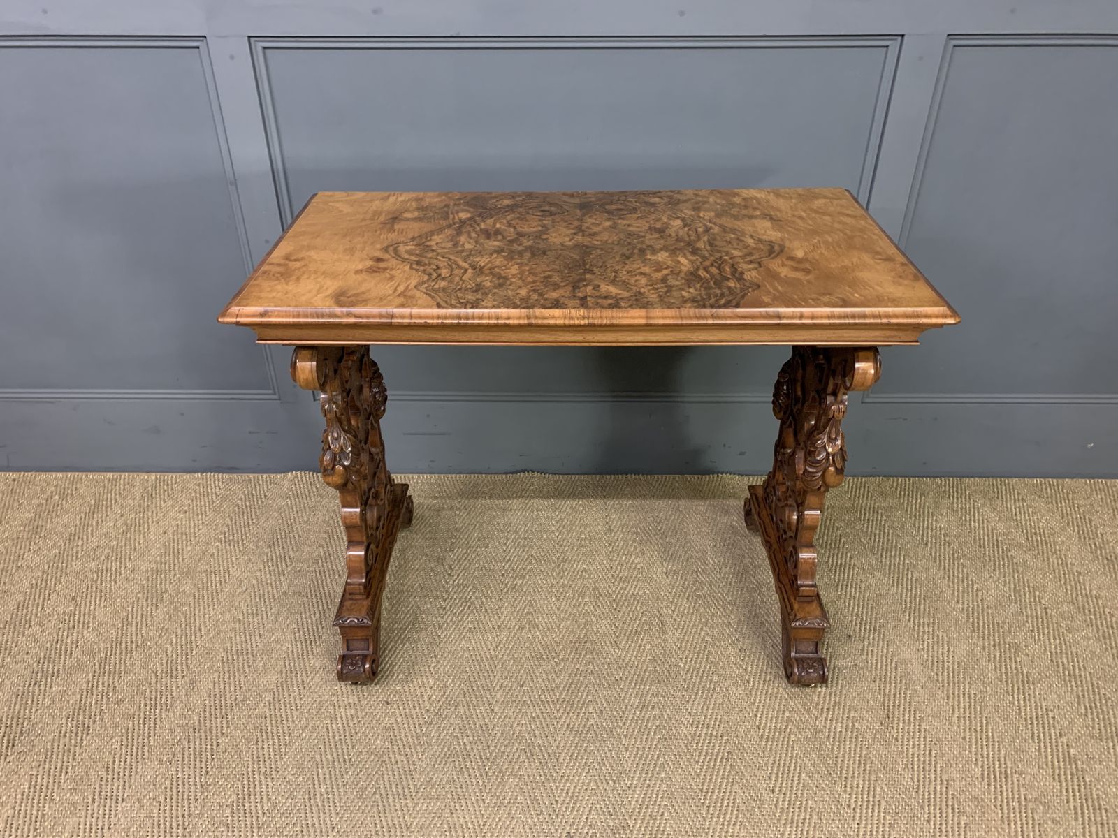 photo furniture Victorian Burr Walnut Lamp Table