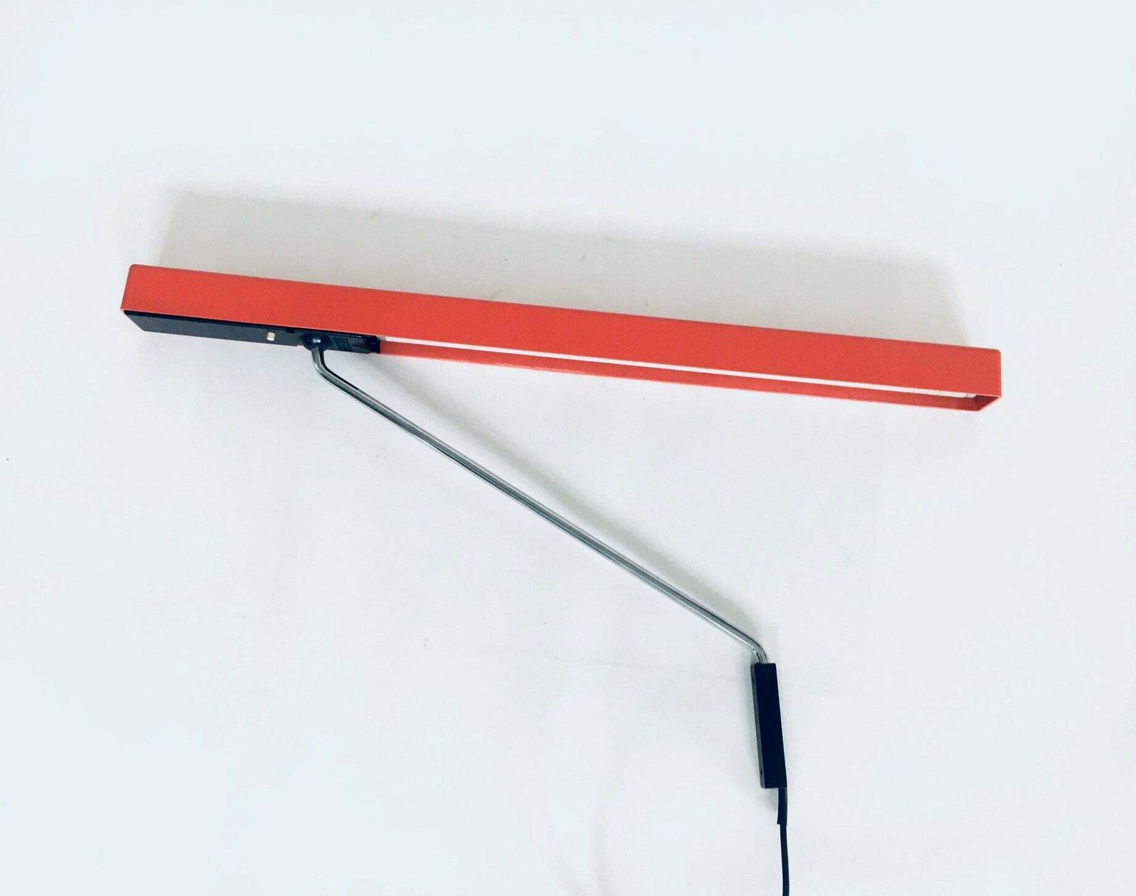 photo for sale 1970's German Design Swing Arm Mounted Desk Lamp By Aeg