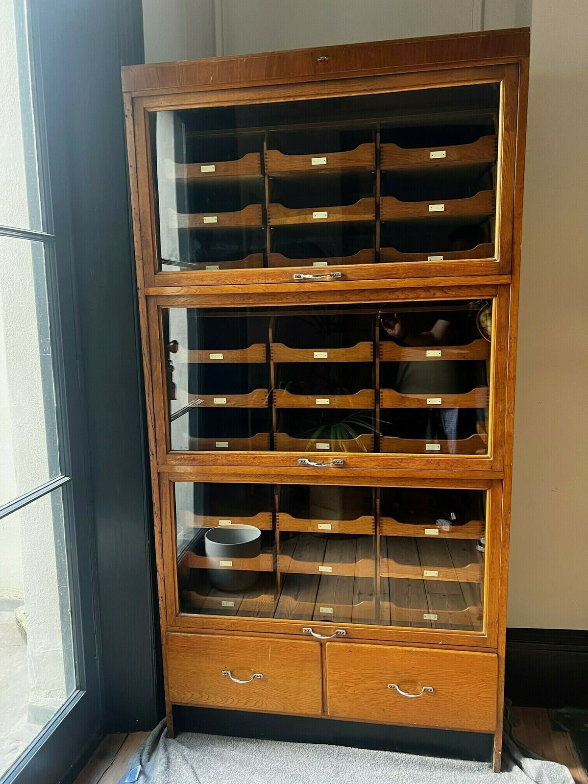 photo for sale Flip Up Haberdashery Cabinet, Early 20th Century