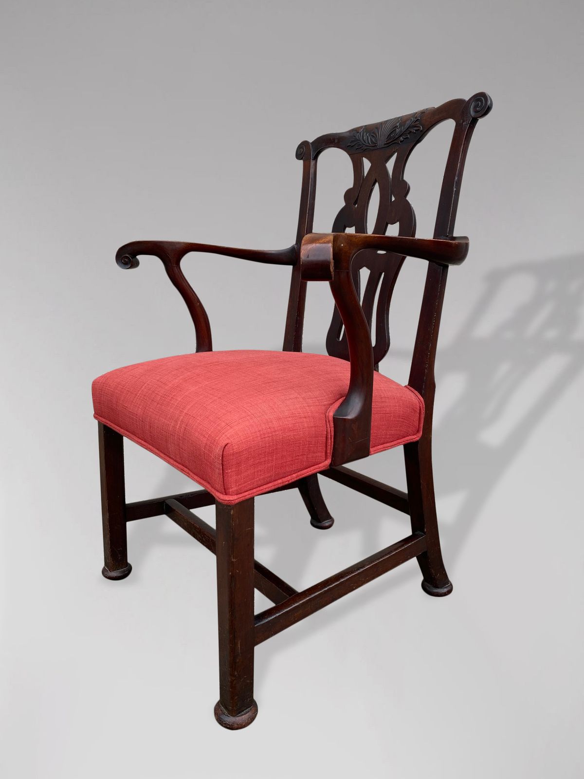 18th Century Georgian Mahogany Chippendale Armchair photo furniture