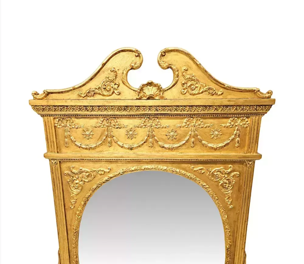 A Stunning Adams Design Giltwood Overmantel Or Hall Mirror photo furniture