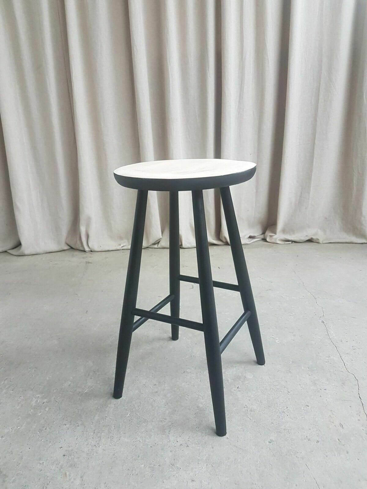 photo for sale Have One To Sell? Sell It Yourself Vtg Mid Century Hagafors Stolefabrik Swedish Scandi Beech Stool Danish