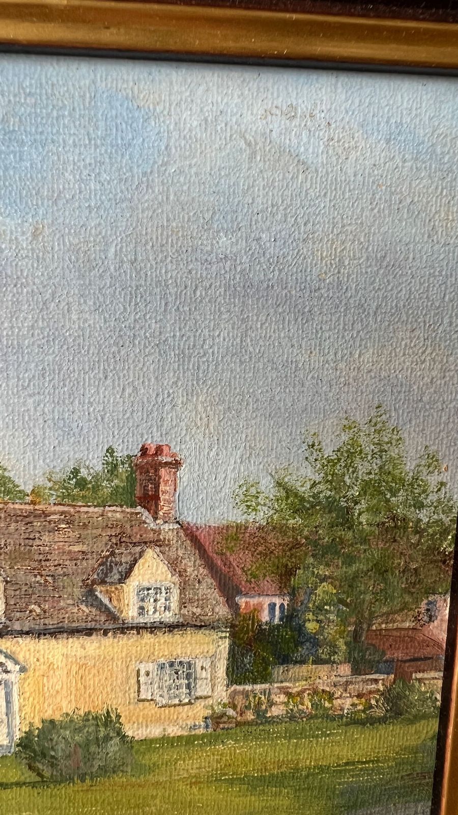 Original Oil Painting “251 The Limes” Cottage House In Brampton, Huntingdon By Peter Purdy photo Art