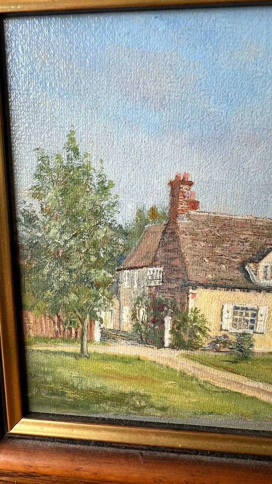 Original Oil Painting “251 The Limes” Cottage House In Brampton, Huntingdon By Peter Purdy photo vinterior