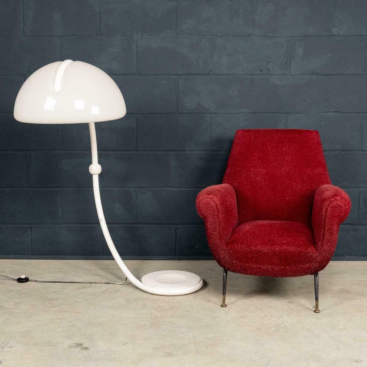 20thc Italian White "Serpente" Floor Lamp By Elio Martinelli For Martinelli Luce photo 1795.0
