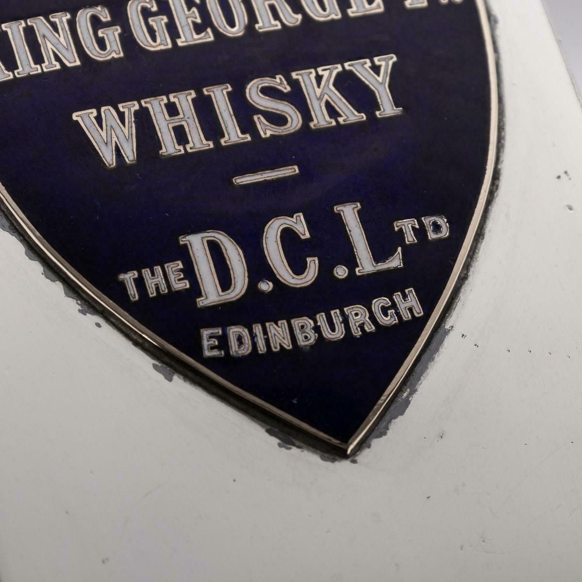 Home Decor Antique 20thc Art Deco Silver Plated & Enamel Water Jug, King George IV Whisky photo
