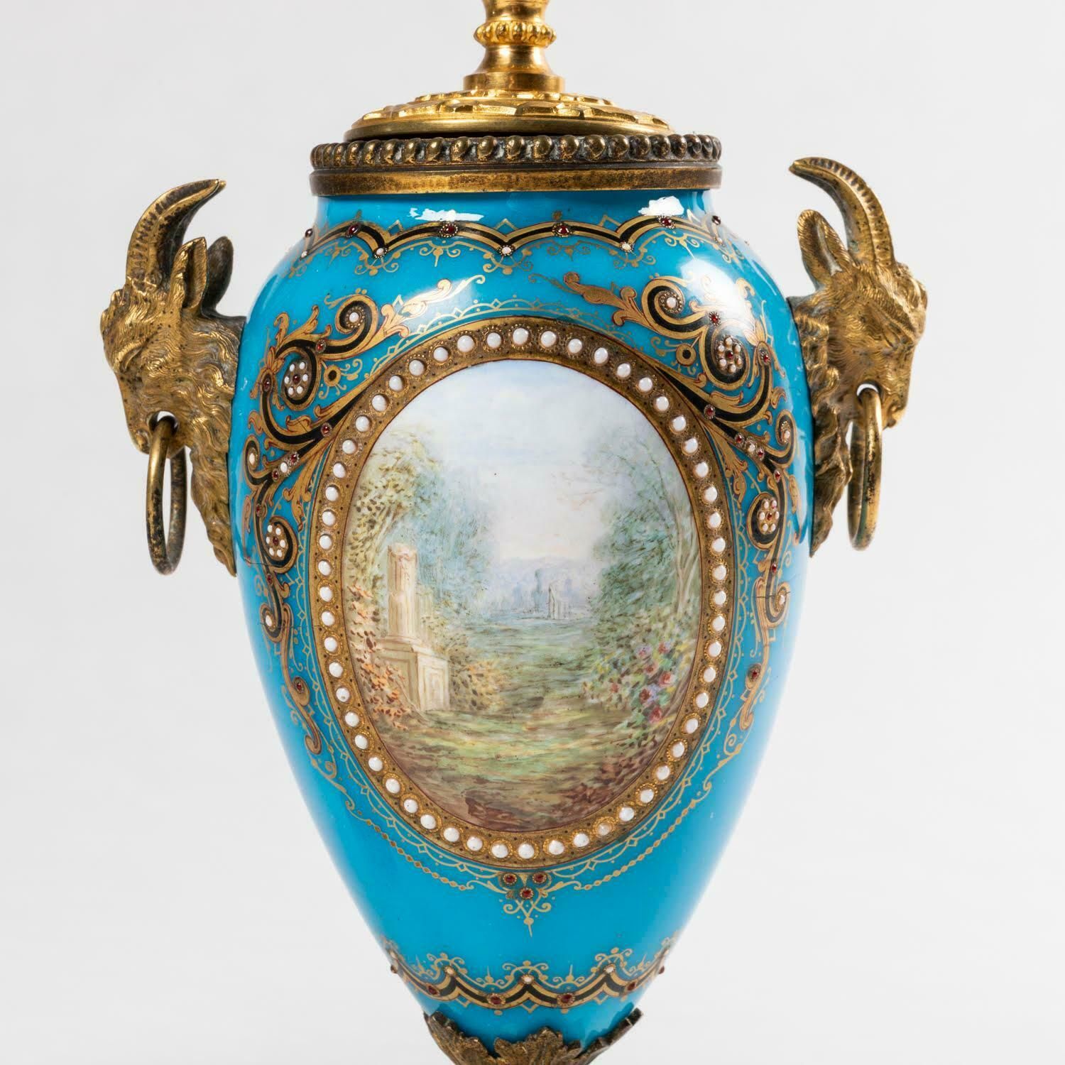 photo for sale A Pair Of Cassolettes Forming Candlesticks, Napoleon III Period.