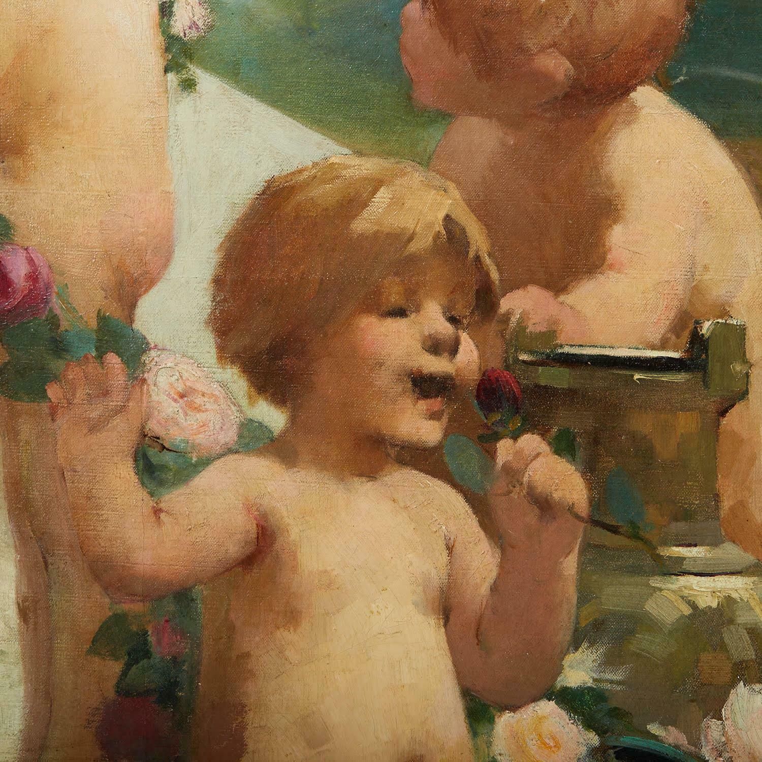 Oil On Canvas, Painting By Georges Picard, Spring, Art Nouveau Period. photo Art
