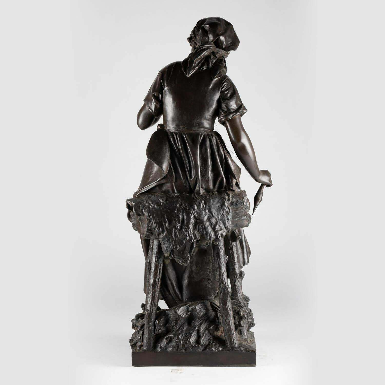 Bronze Sculpture With Brown Patina By Mathurin Moreau, Napoleon III Period. £4,232.57 photo Art