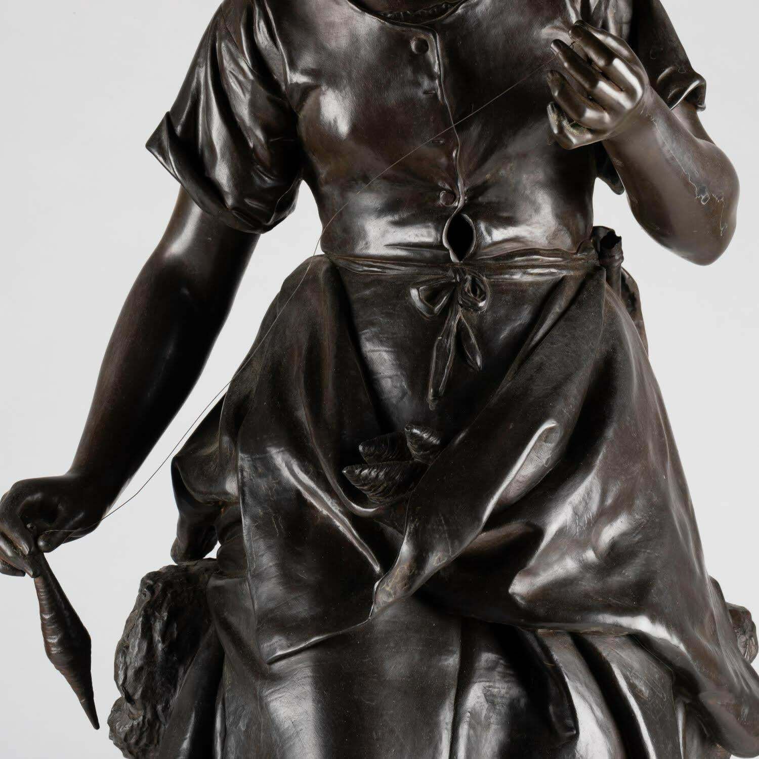 photo furniture Bronze Sculpture With Brown Patina By Mathurin Moreau, Napoleon III Period. £4,232.57
