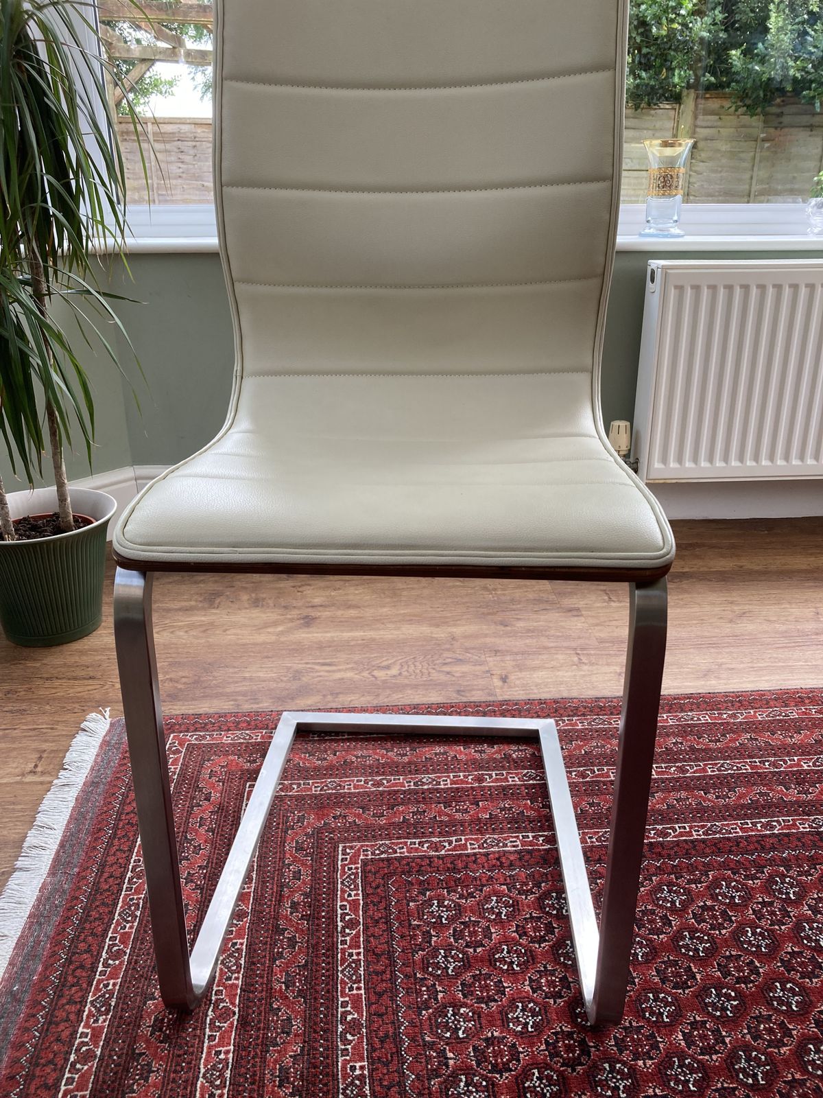 Modern Living Dining Room Table And 2 Cream Chairs photo buy