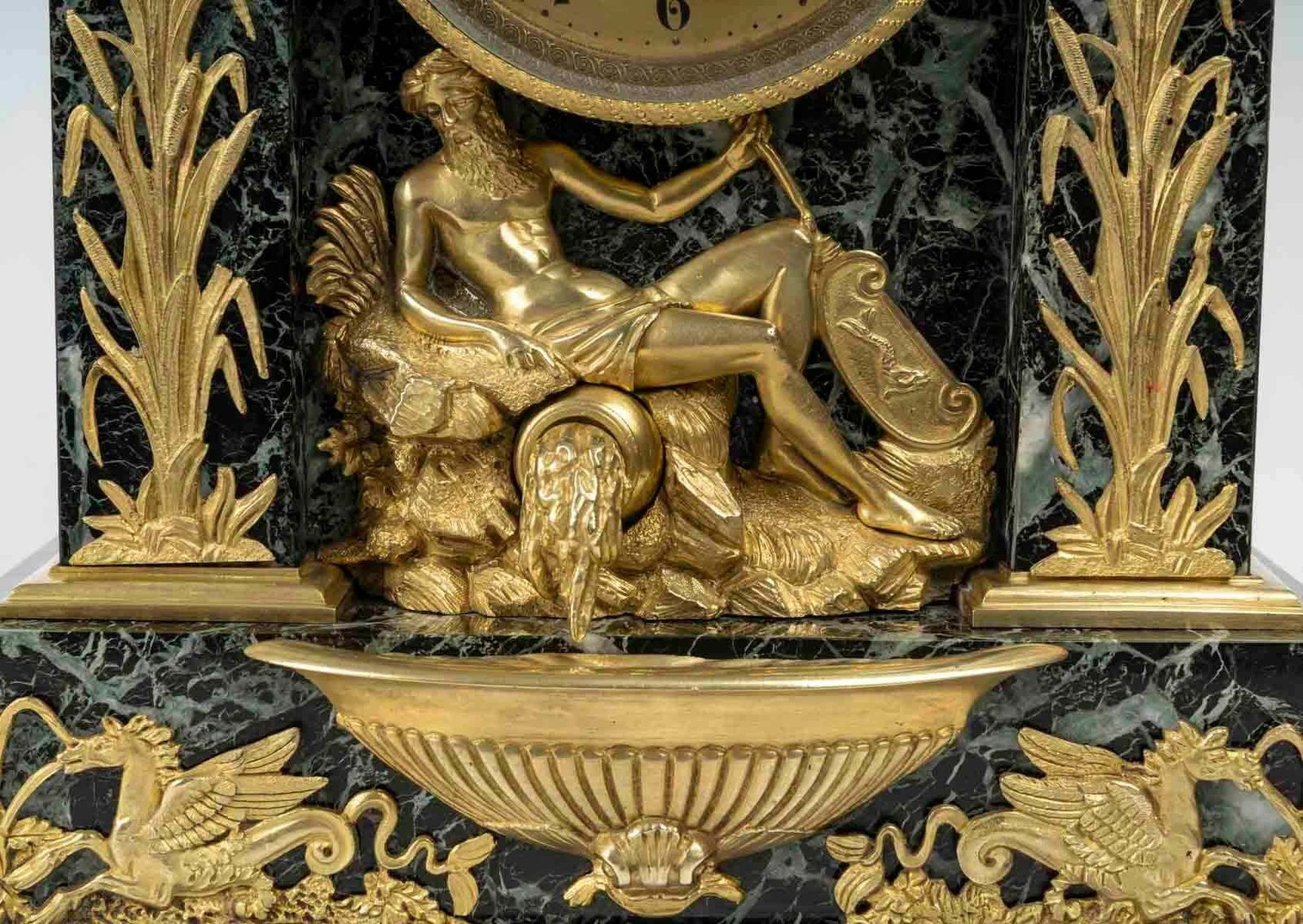 Marble And Gilt Bronze Clock With Mythological Decor, Napoleon III Period. photo Home Decor