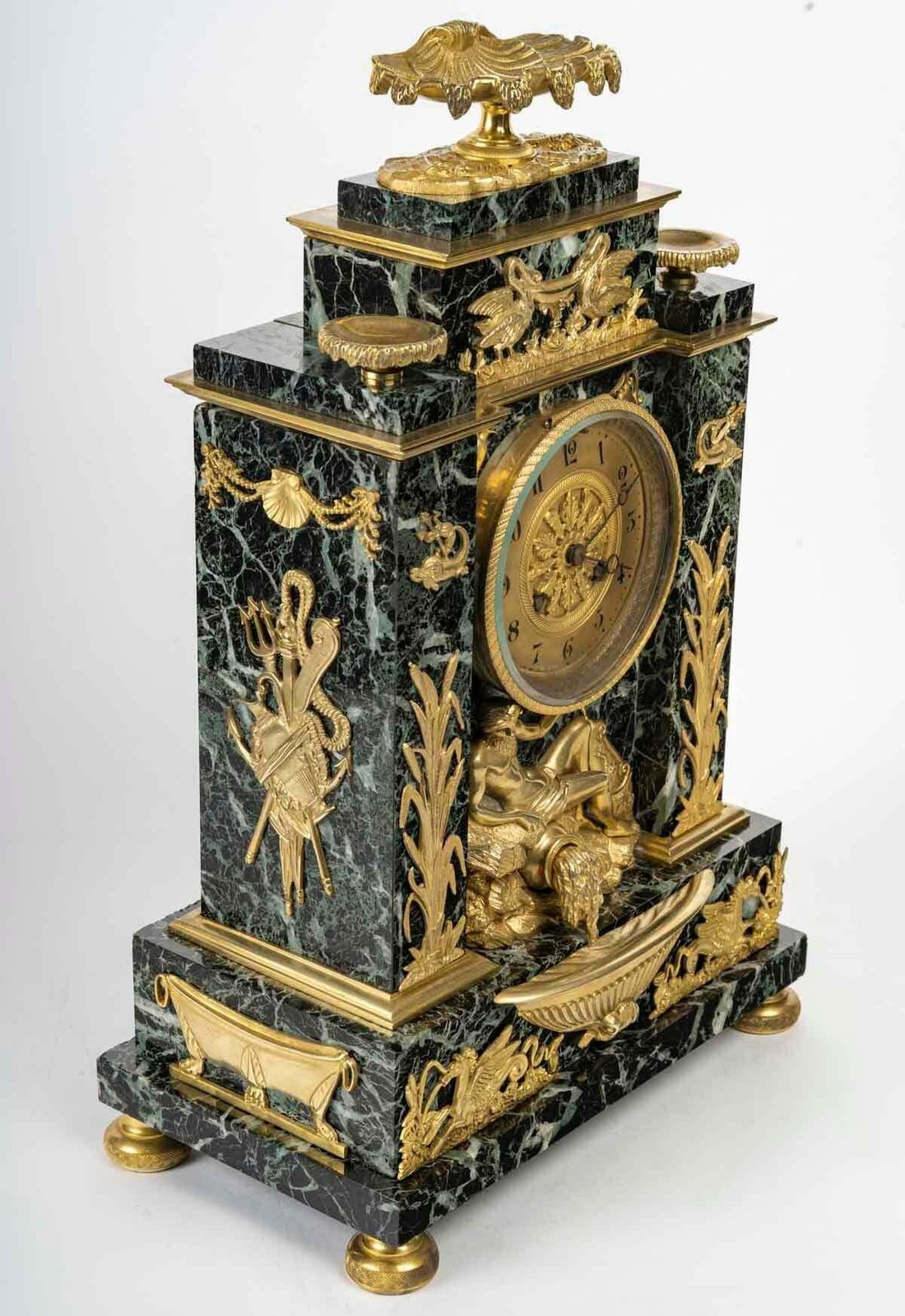 Marble And Gilt Bronze Clock With Mythological Decor, Napoleon III Period. photo 3857.0
