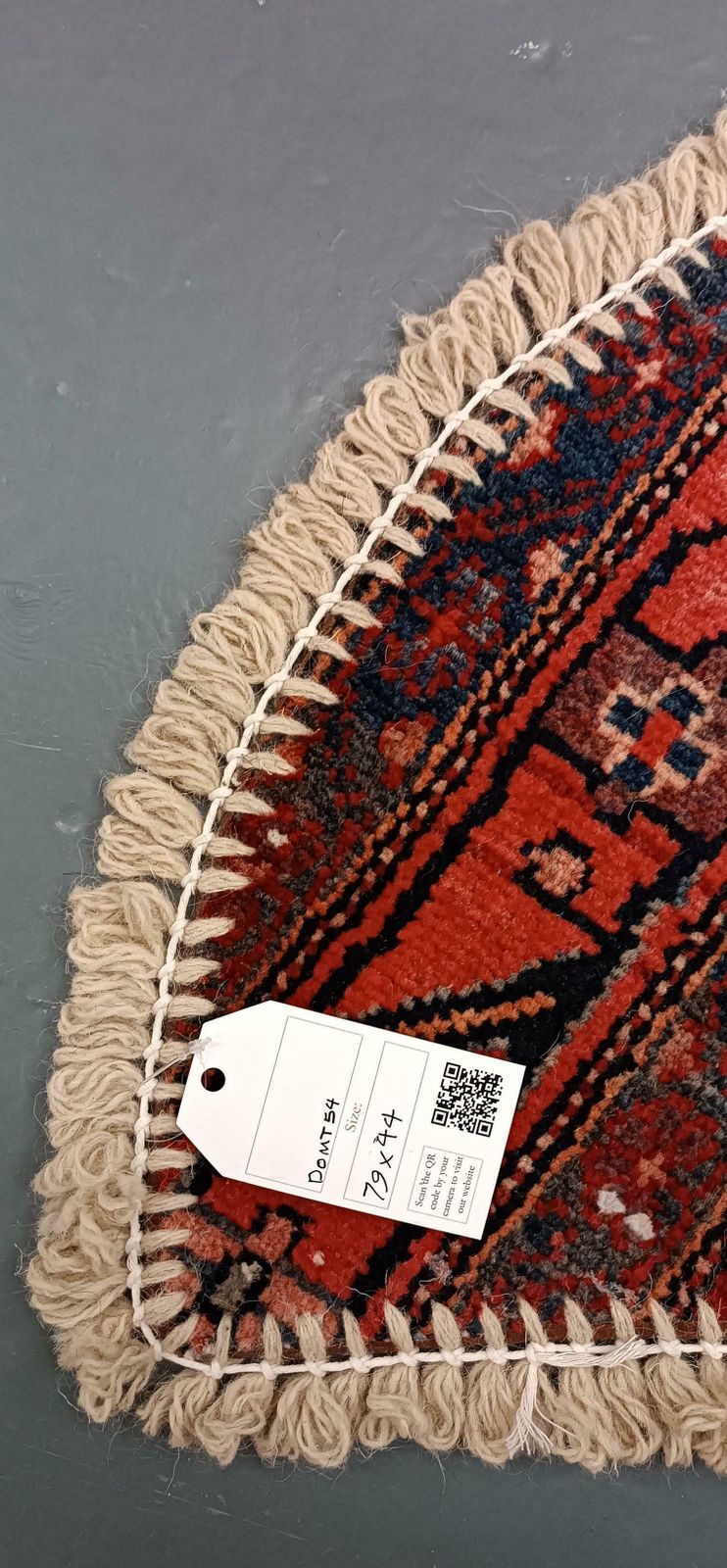Handmade Rug Doormat Oriental Rug Half Circular Interior Carpet Mat Entrance Way photo 380.0