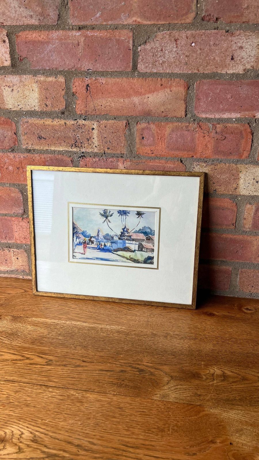 photo furniture 1935 Original Watercolour Painting Depicting Indian Village Signed And Bears A Note