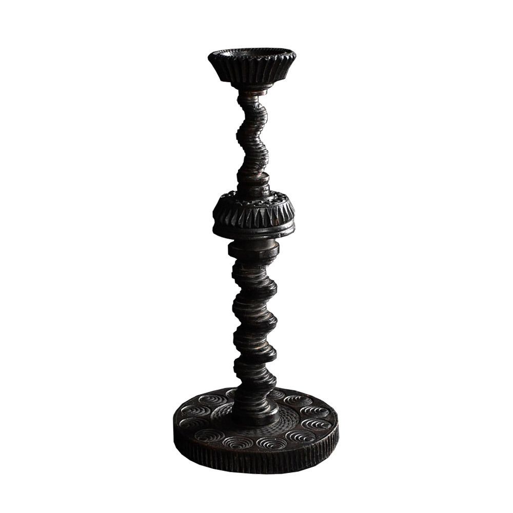 Folkart Candle Stick, Early 20th Century
