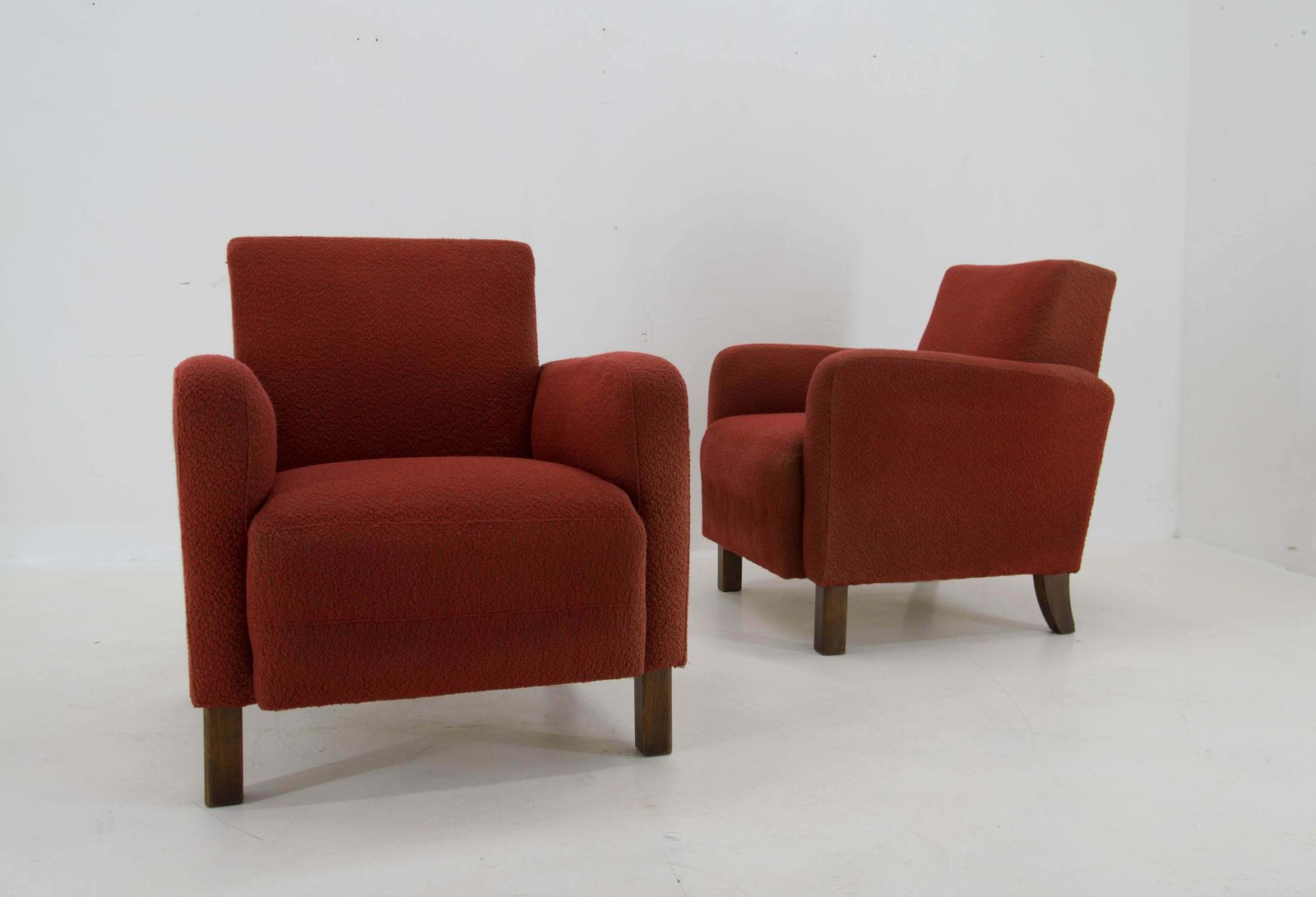 Set Of Two Art Deco Armchairs Attributed To Halabala, 1930s