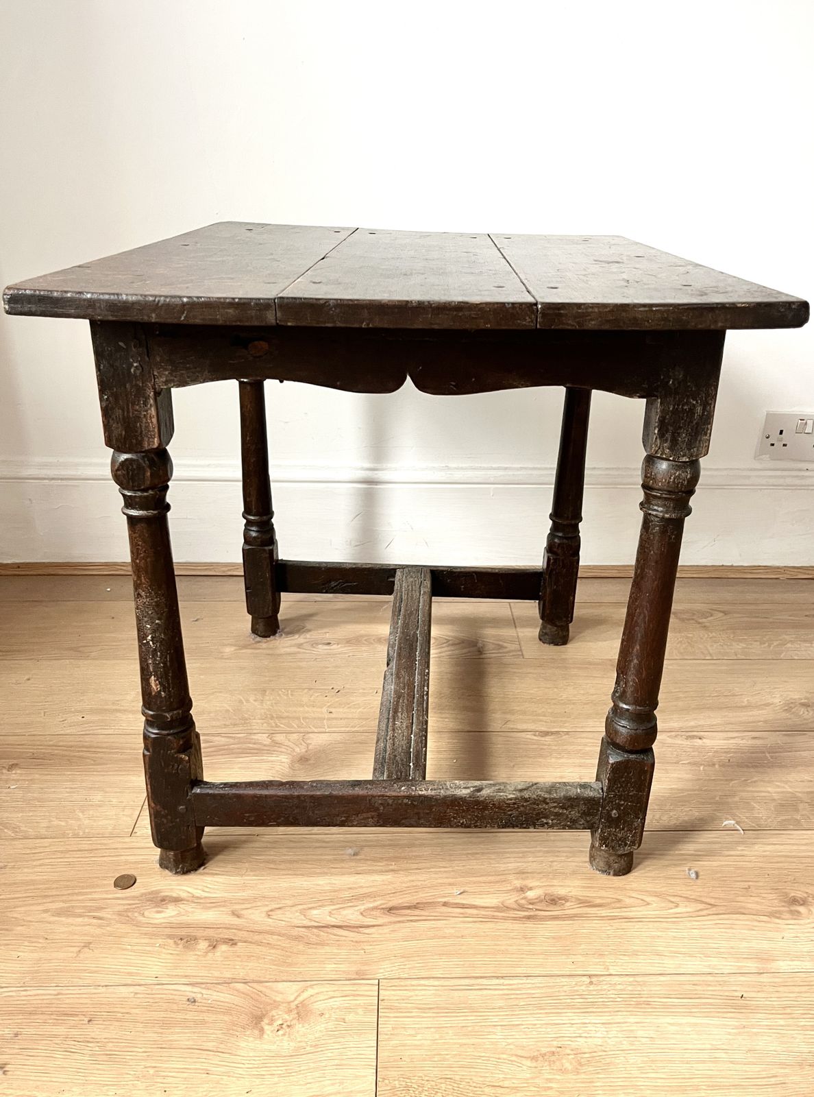 Small Antique Tudor Oak Table From The Late 1600's photo for sale