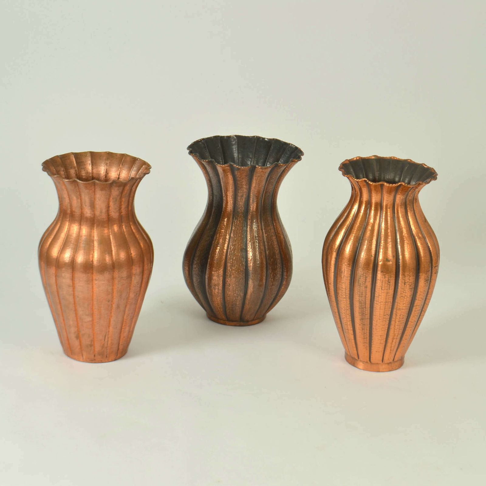 Set Of Large Copper Amphora Vases By Egidio Casagrande, Italy 1950's photo furniture