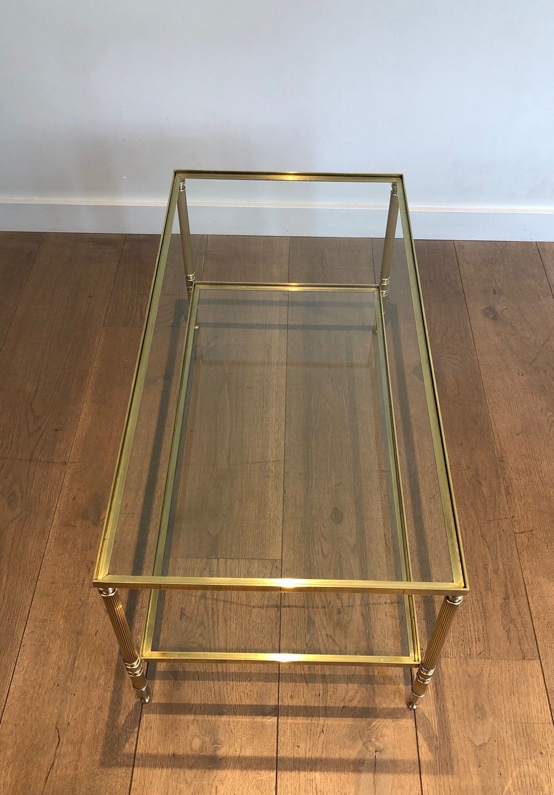 Brass Rectangular Coffee Table In The Style Of Maison Jansen. Circa 1940 photo 2650.0