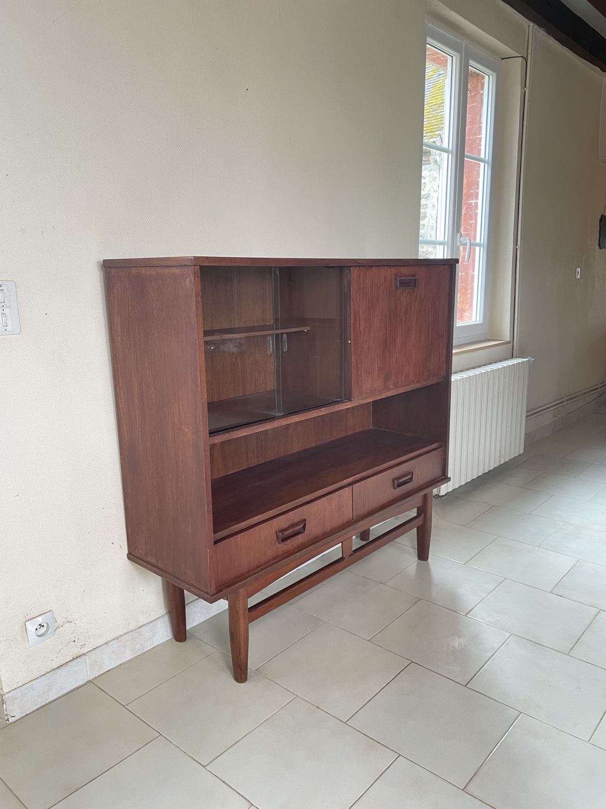 Scandinavian High Sideboard, 1960s