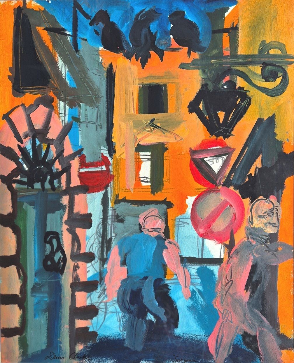 Denis Clarke   'Sarzana   Street Painting' Italy