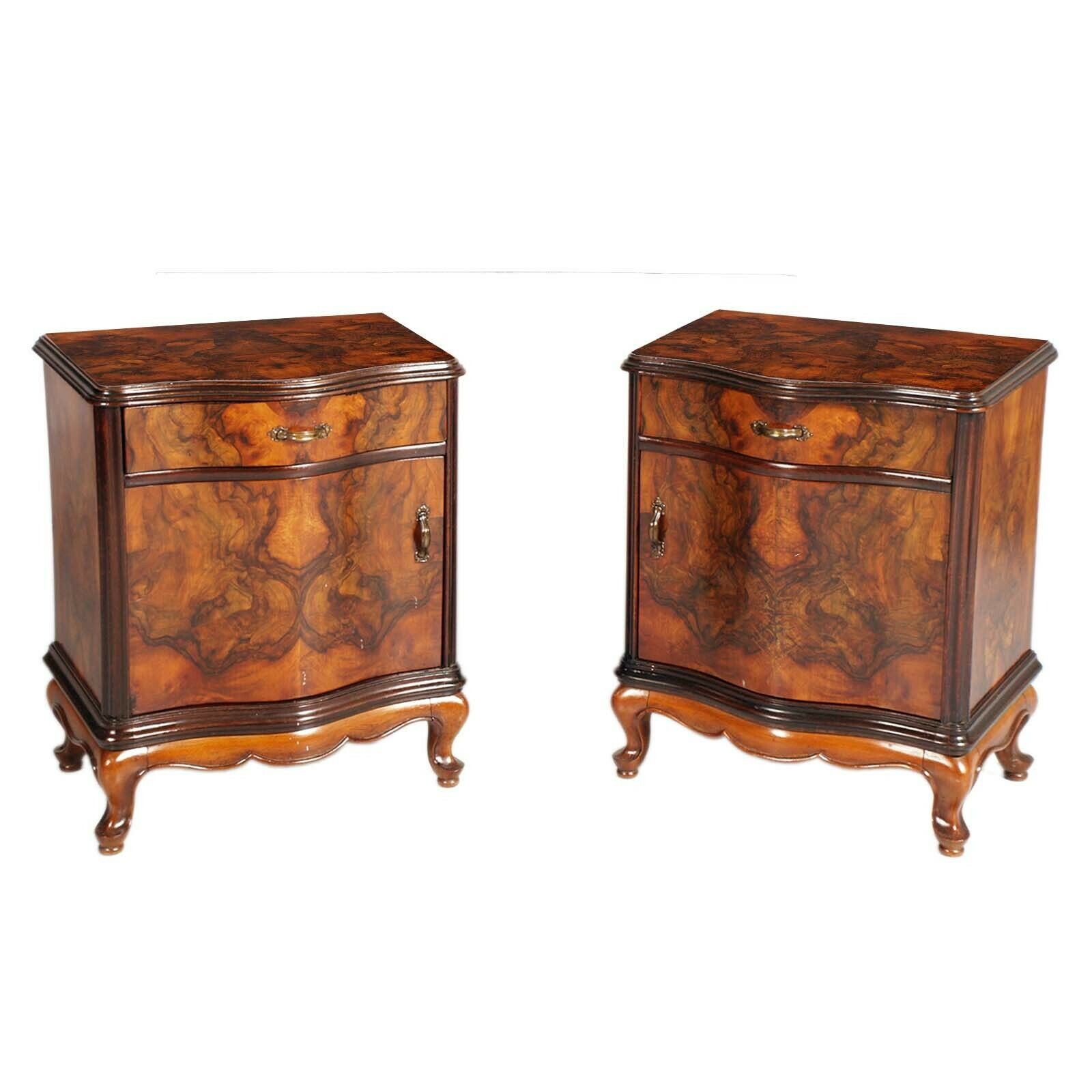 Venice Baroque Nightstands Bella Epoque, Walnut And Briar, By Testolini Freres