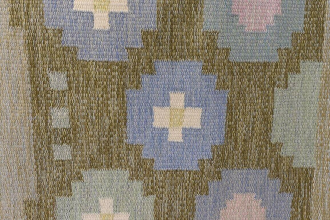 Mid Century Swedish Kilim By Anna Johanna Angstrom photo Textiles