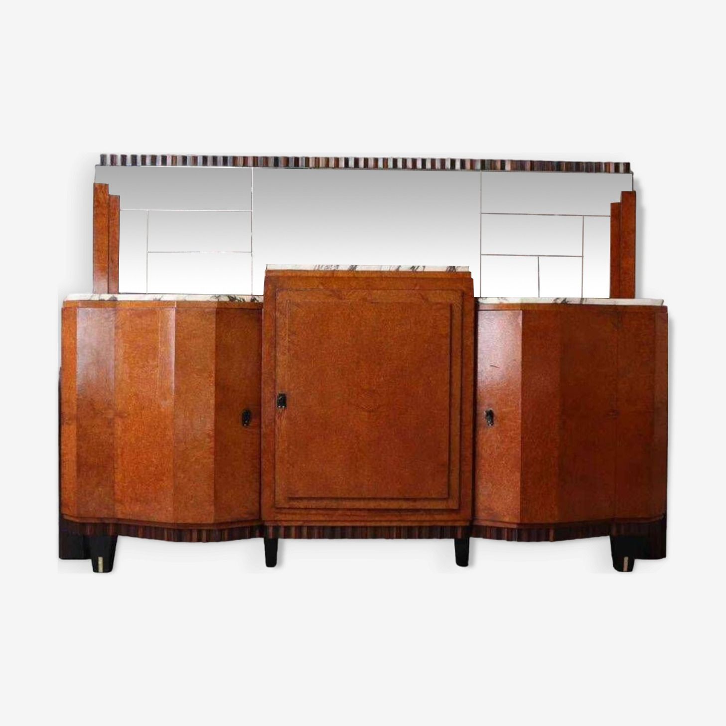 Buffet Art Déco, ébène De Macassar Et Loupe De Noyer, 1920 1930