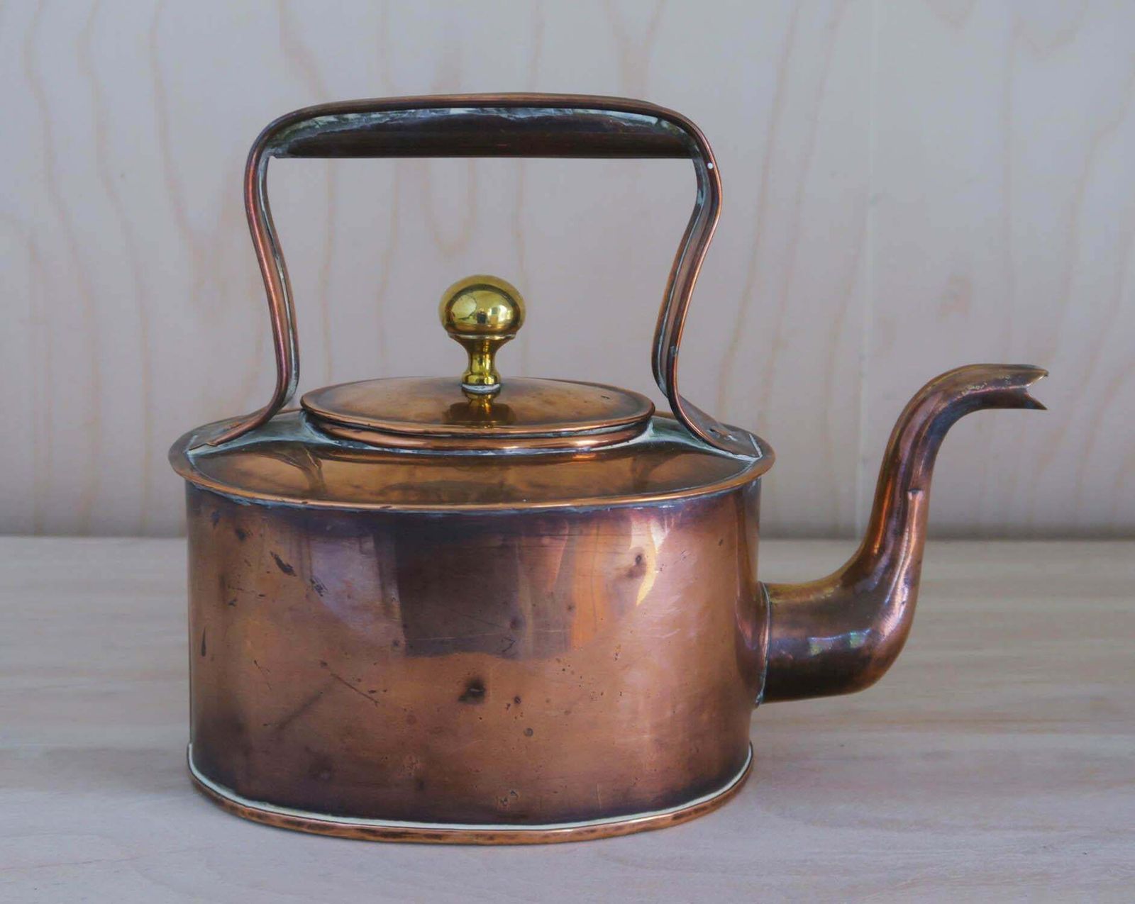 Antique Copper Kettle. English 19th Century photo for sale