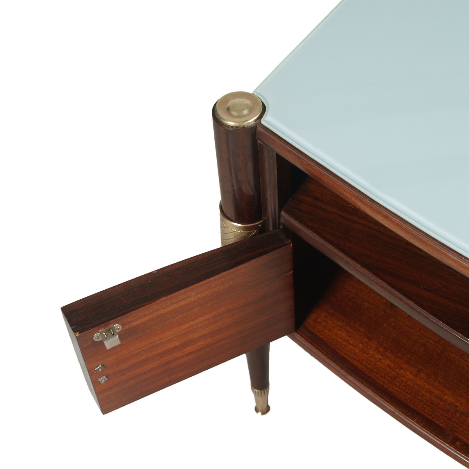 Furniture Mid Century Modern Pair Pier Luigi Colli Nightstands, By Permanente Mobili Cantù. photo