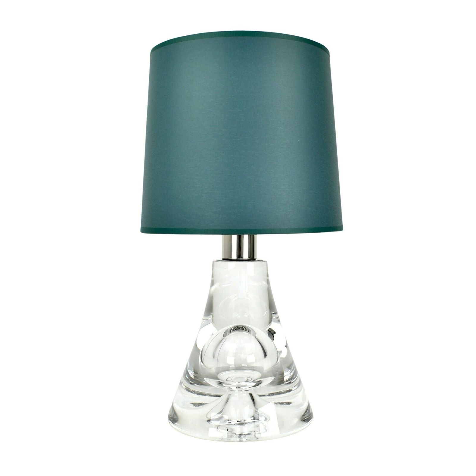 Mid Century Modern Crystal Glass Table Lamp | Modernist Bubble Art Murano Accent Light | Scandinavian Josef Frank Svenskt Tenn 1960s 1970