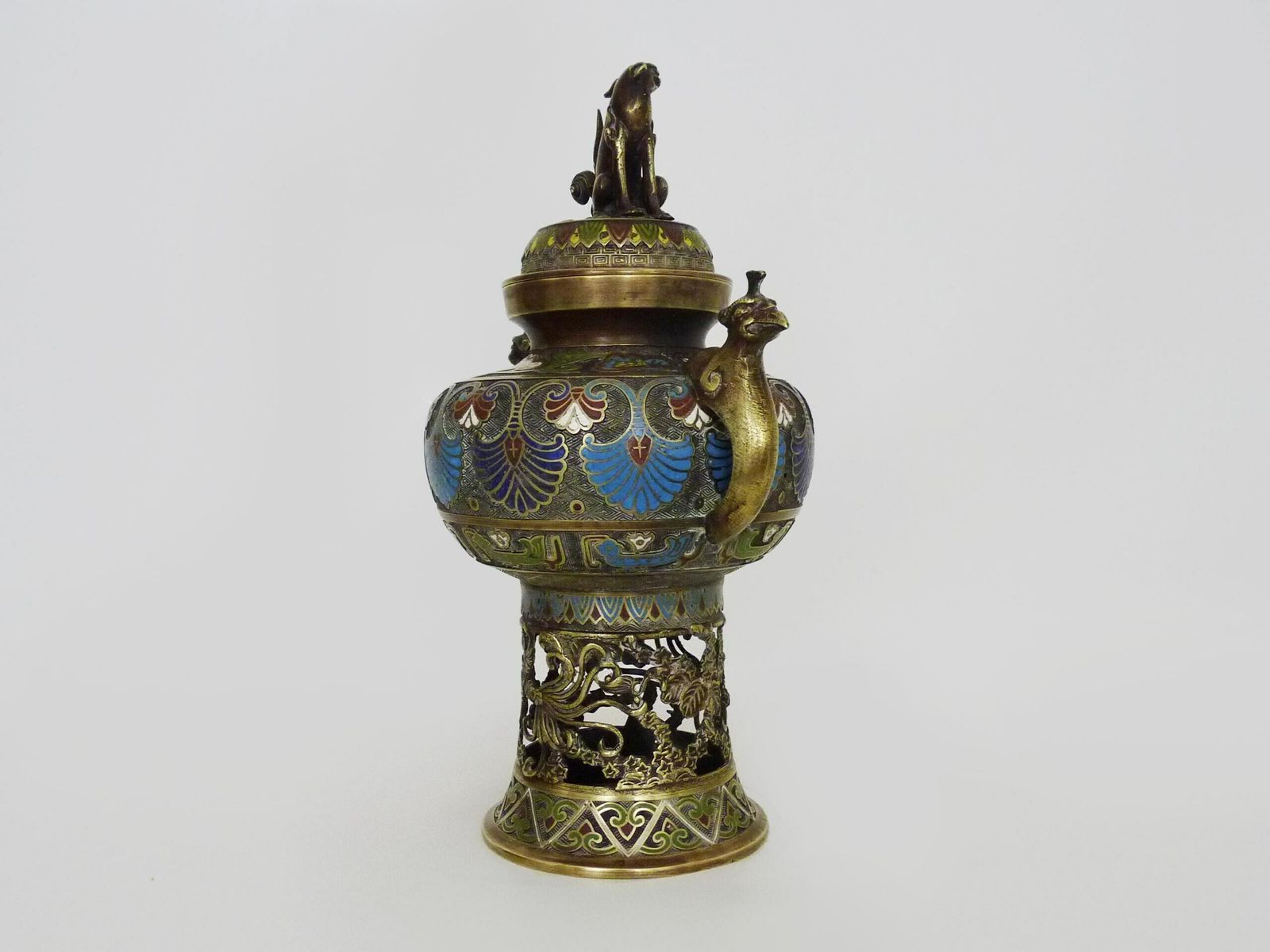 Important Incense Burner, Bronze And Cloisonné, Late 19th Century photo furniture