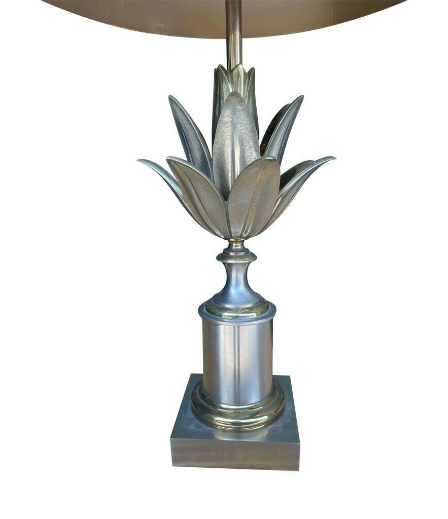 photo furniture An Orignal 1960s Maison Charles "Lotus" Lamp With Spun Metal Shade