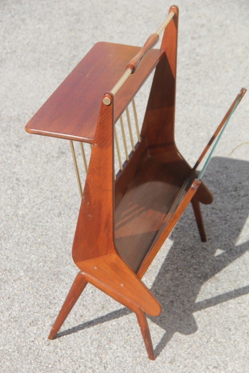Magazine Rack In Shaped Wood From The 1950s Italian Design Cesare Lacca  photo buy