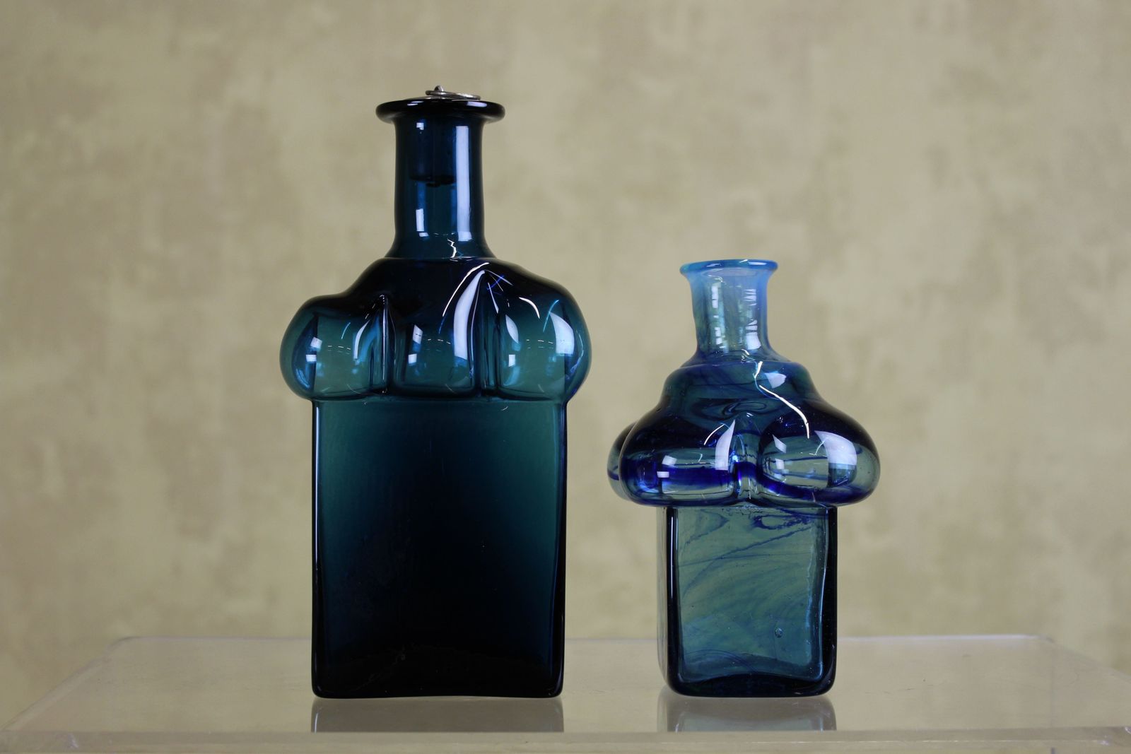 Group Of 3 Boda Afors Unique Glass Vases By Bertil Vallien photo furniture