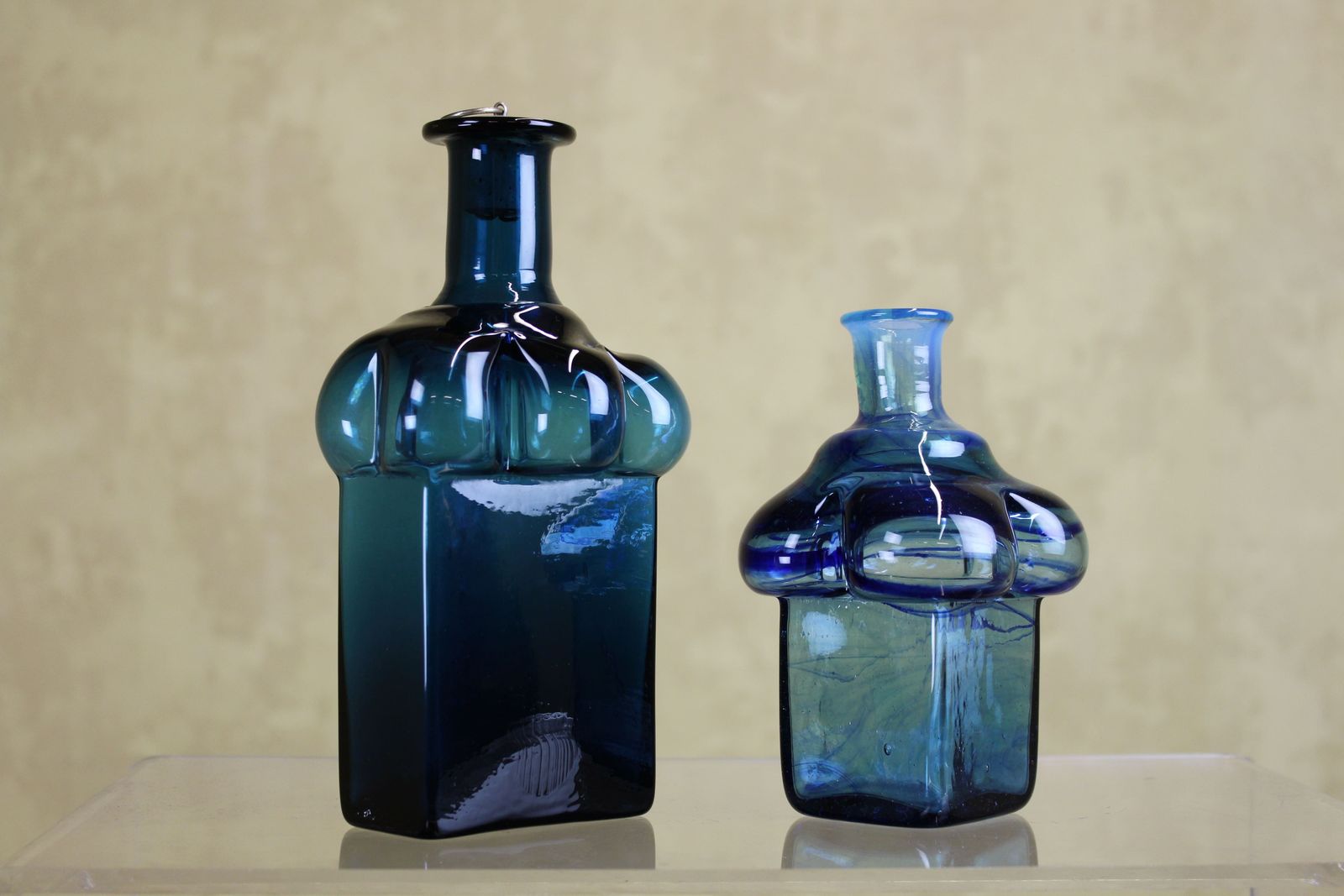 Group Of 3 Boda Afors Unique Glass Vases By Bertil Vallien photo Home Decor