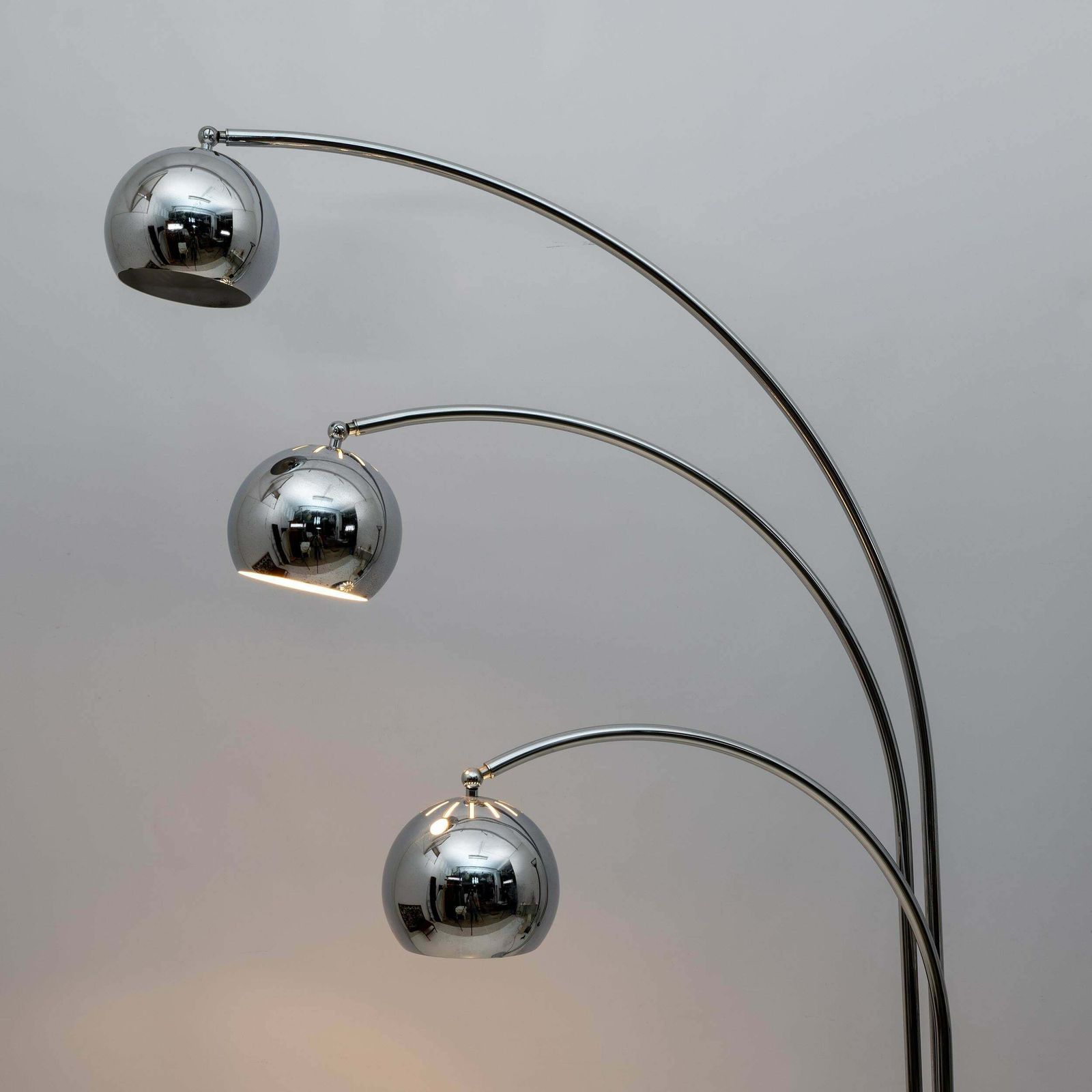 Goffredo Reggiani Mid Century Modern Chromed Metal And Marble Floor Lamp, 1960s photo 1315.0