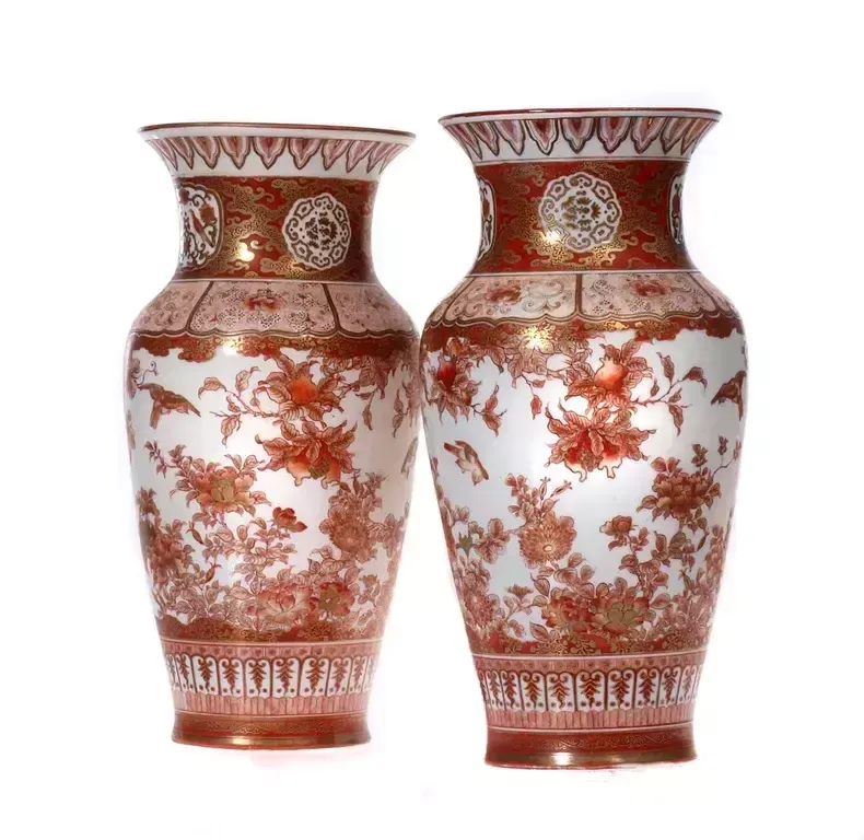 Porcelain Pare Of Vases, 1800s photo Home Decor