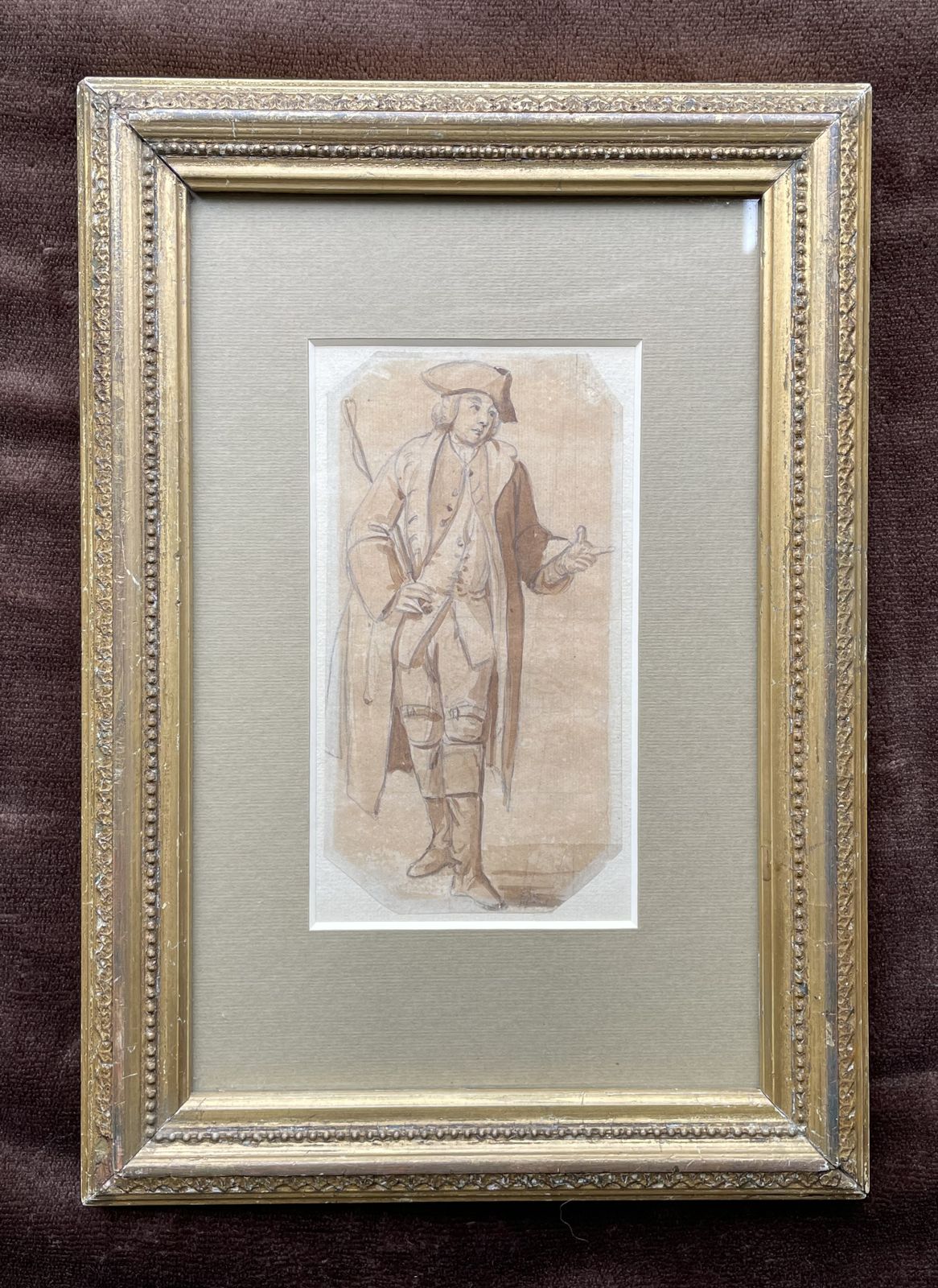 Paul Sandby   18th Century British Drawing Of A Man photo furniture